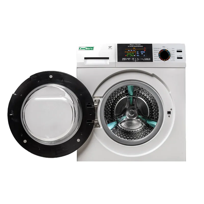 1.9 cu.ft White Super Washer 3.5 cu.ft White Compact Dryer - Stackable Set