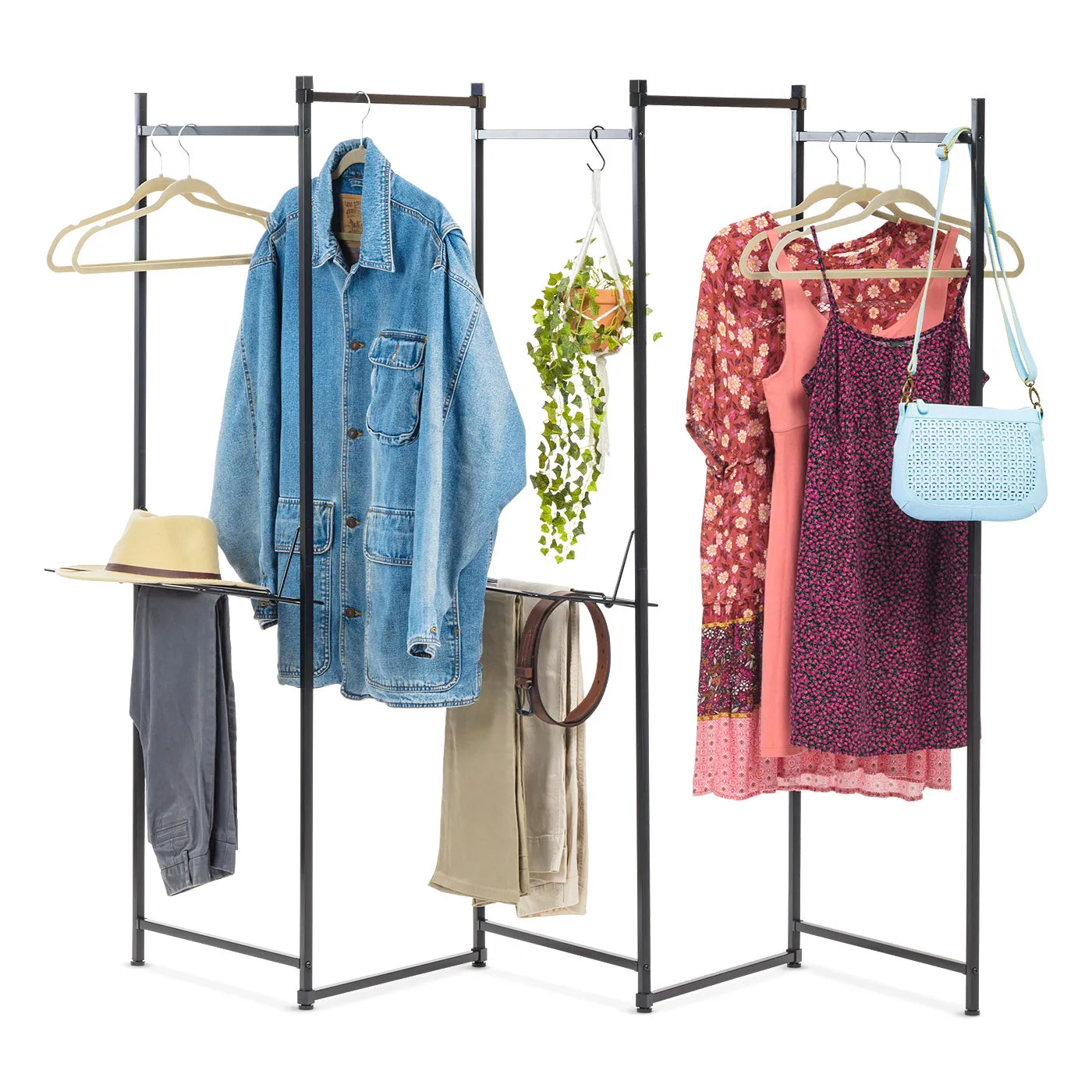 5 Panels Collapsible Clothing Rack