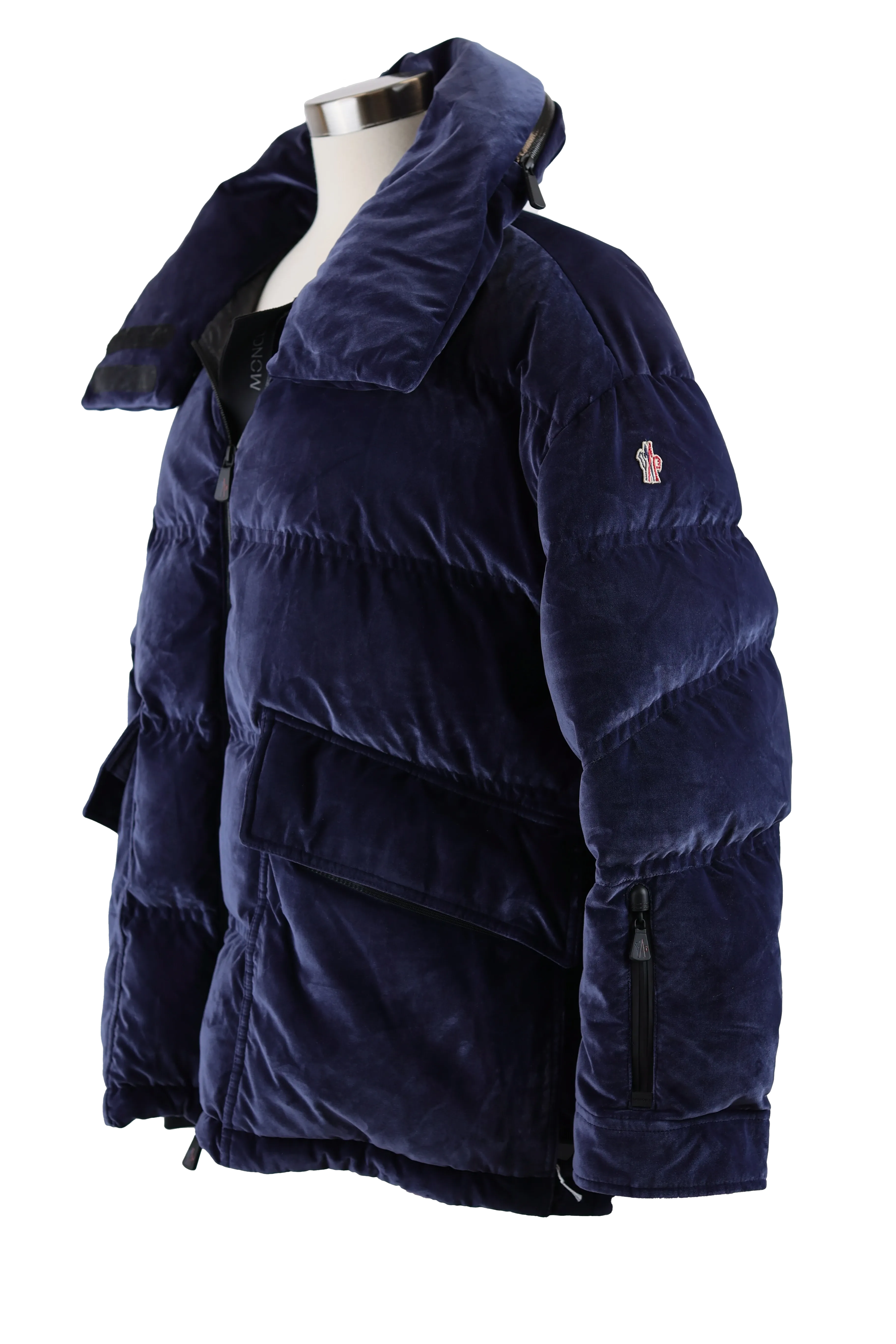 Atena Velour Down Puffer Jacket