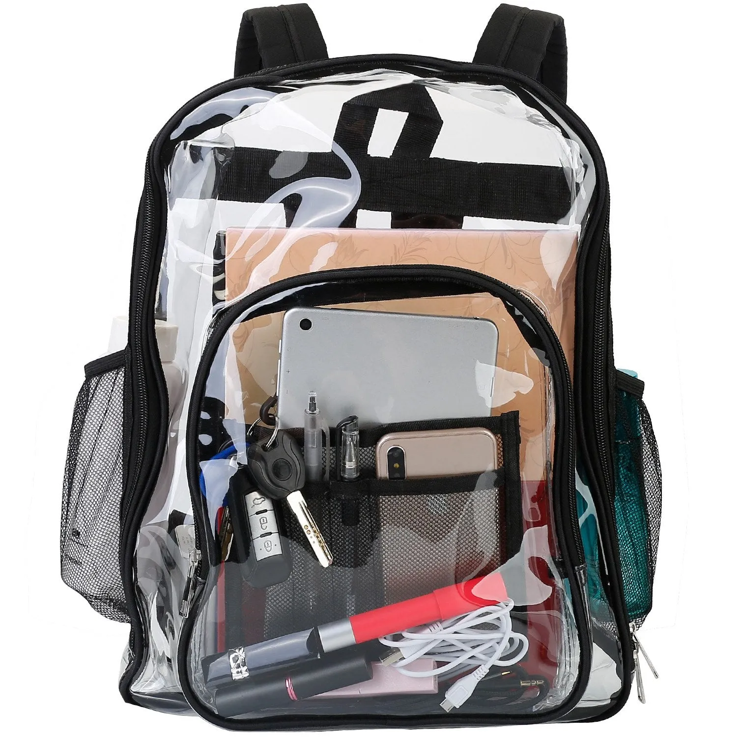 Book Bag Waterproof PVC Clear Backpack 5.3Gal with Reinforced Strap