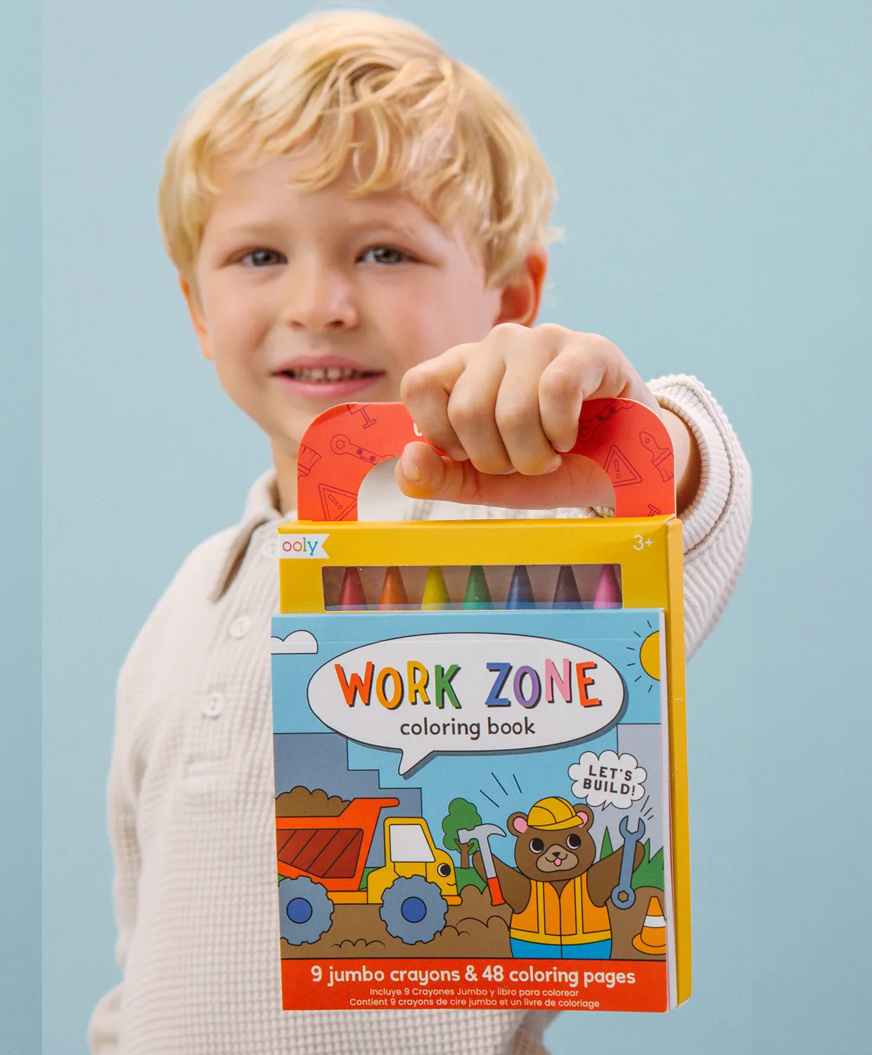 Carry Along Work Zone Coloring Book and Crayon Set