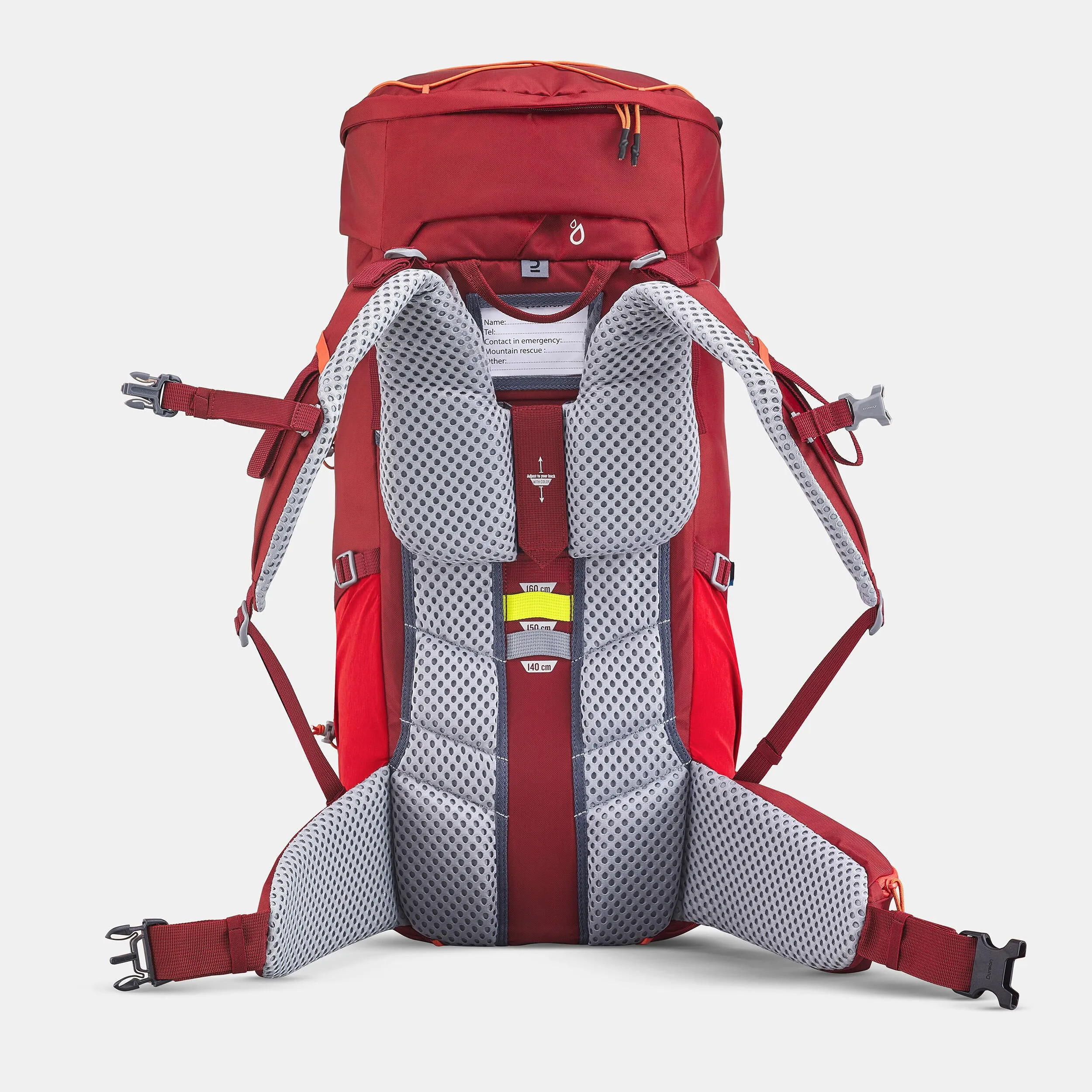 Children's hiking backpack Quechua MH500 40 10 l, burgundy/red