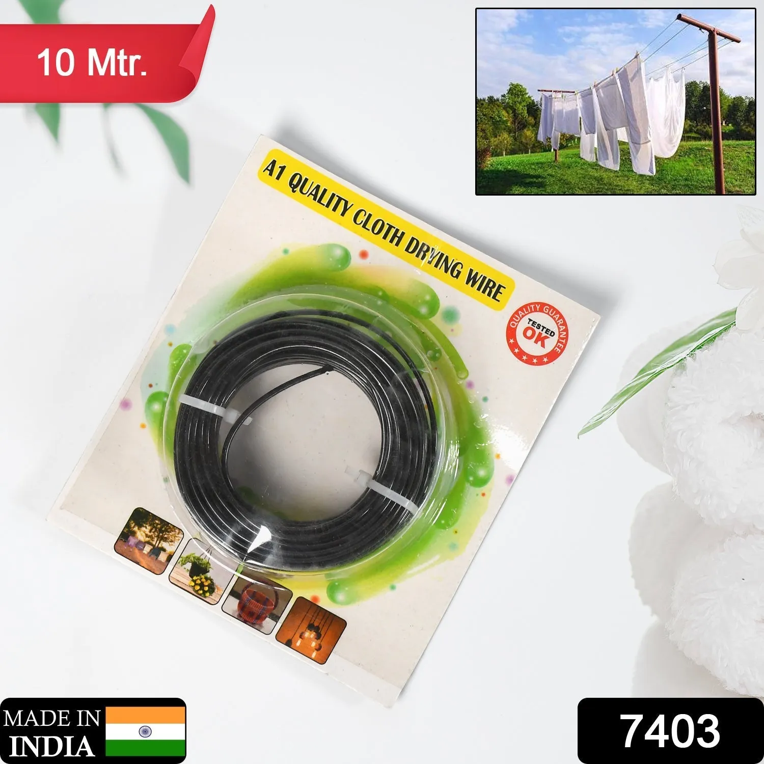 Cloth Drying Wire High Quality Agriculture & Gardening Use Wire 10Mtr