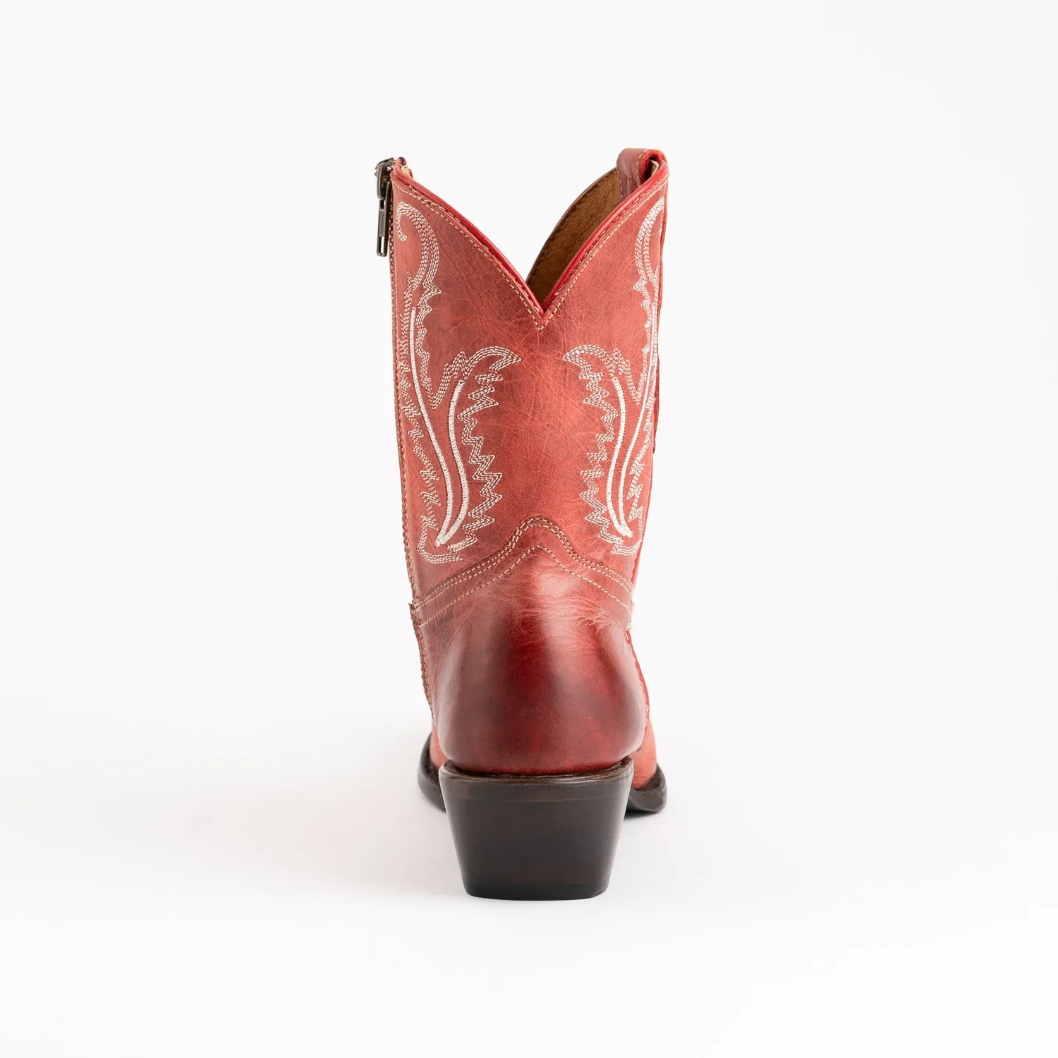 Ferrini Womens Molly R-Toe Red Leather Cowboy Boots