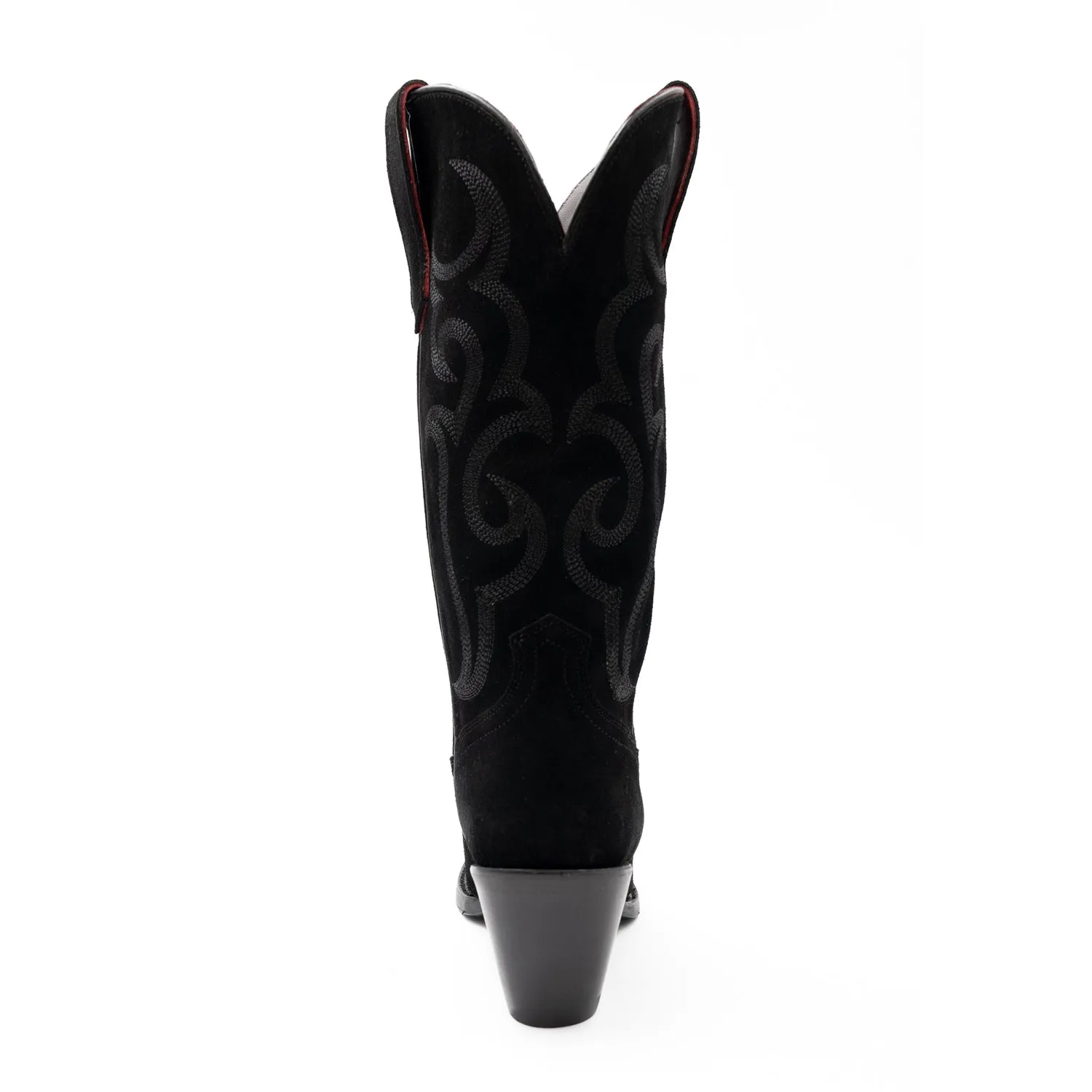 Ferrini Womens Quinn V-Toe Black Leather Cowboy Boots