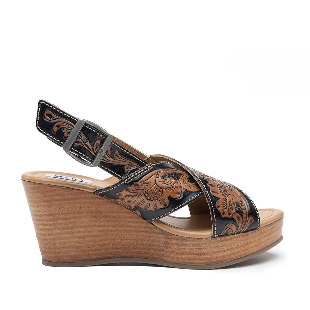 Flower Ridge Hand-Tooled Sandals