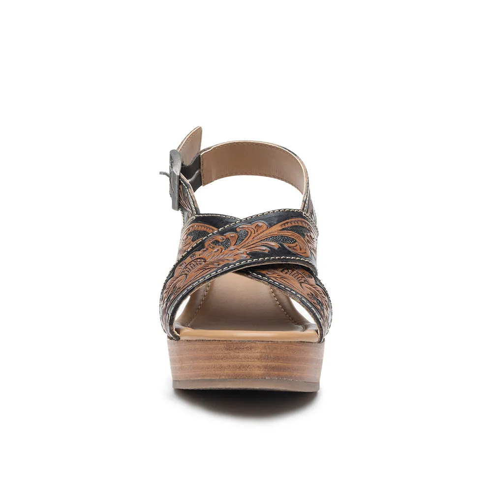 Flower Ridge Hand-Tooled Sandals