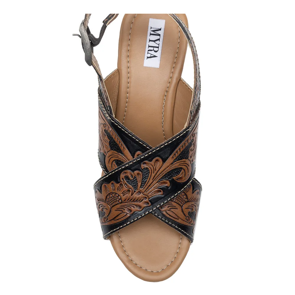 Flower Ridge Hand-Tooled Sandals