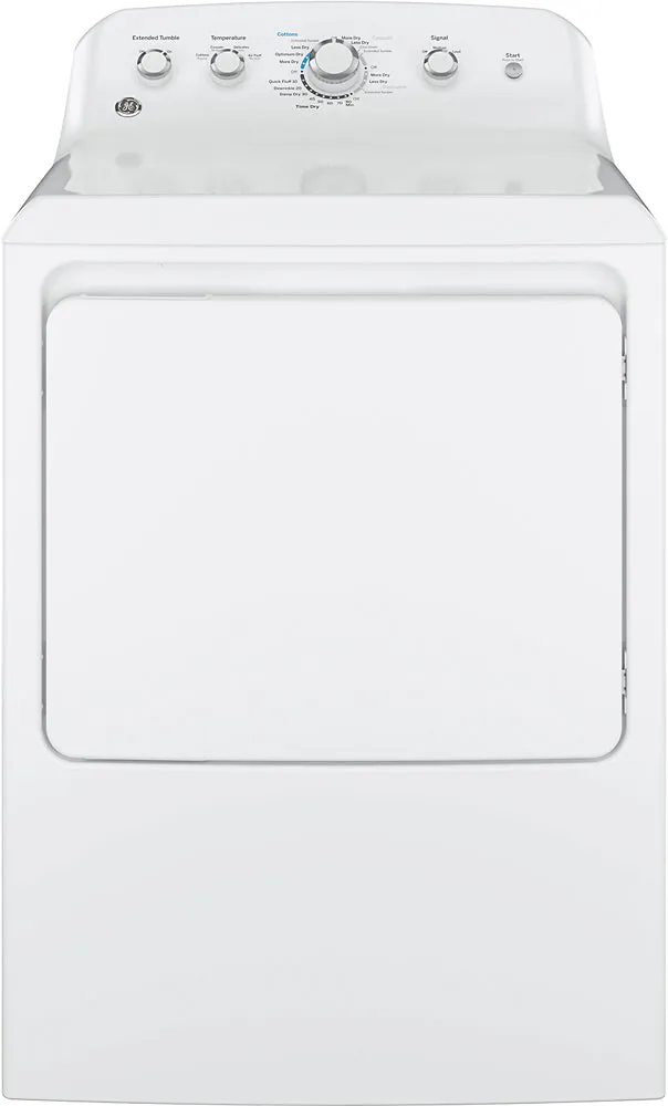 GE - 7.2 Cu. Ft. 4-Cycle Electric Dryer - White