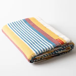 Halfmoon Beachstripe Cotton Yoga Blanket