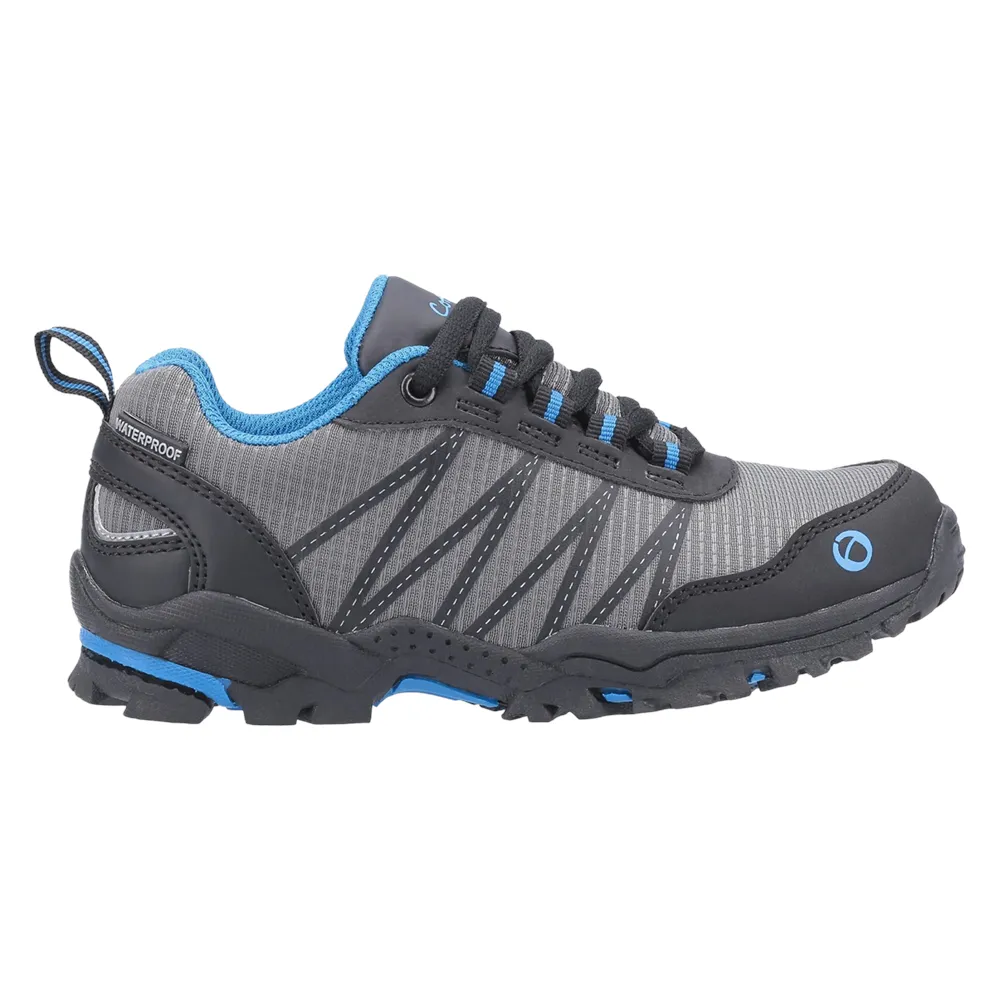 Kids Littledean Hiking Waterproof Shoes Blue/Grey