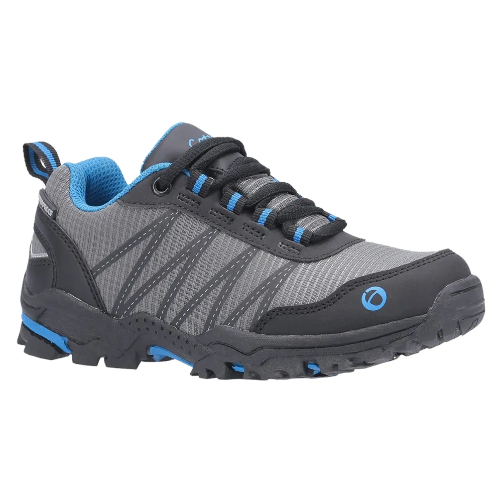 Kids Littledean Hiking Waterproof Shoes Blue/Grey