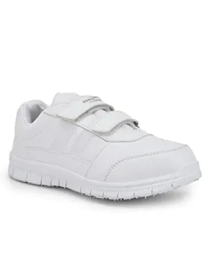 Liberty Force 10 Kids Gola-SCHV White School Non Lacing Shoes (5 UK)