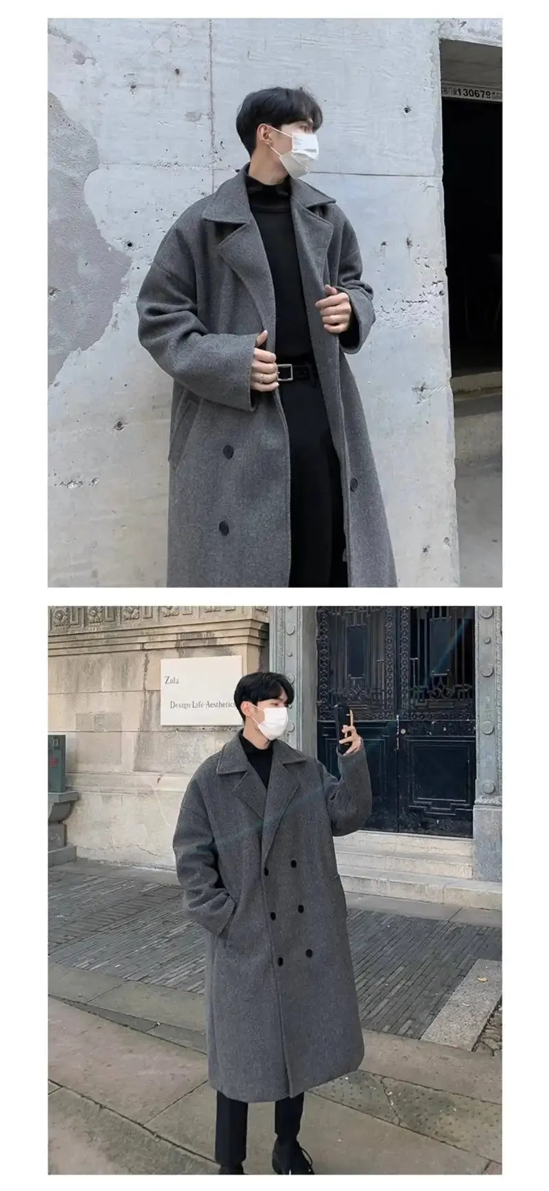 Long Padding Windbreaker Korean Luxury Coat