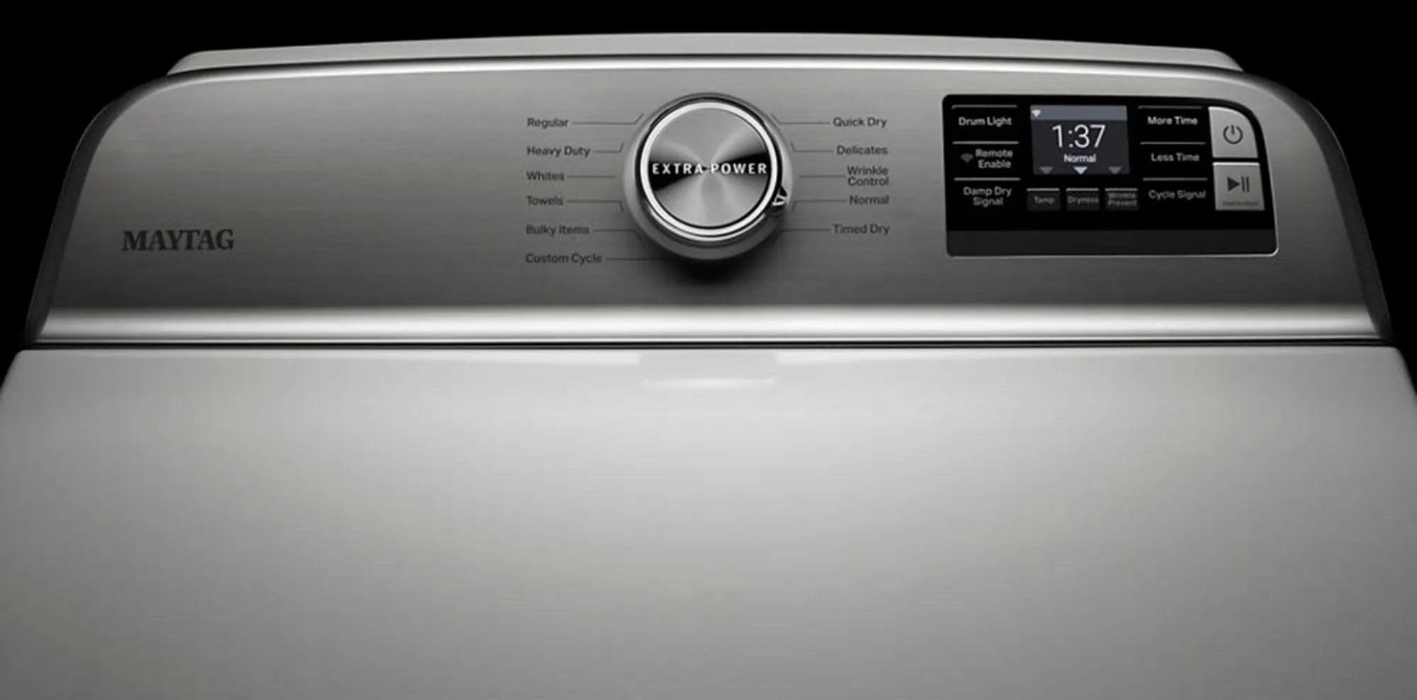 Maytag - 7.4 Cu. Ft. 11-Cycle Electric Dryer and Extra Power Button - White