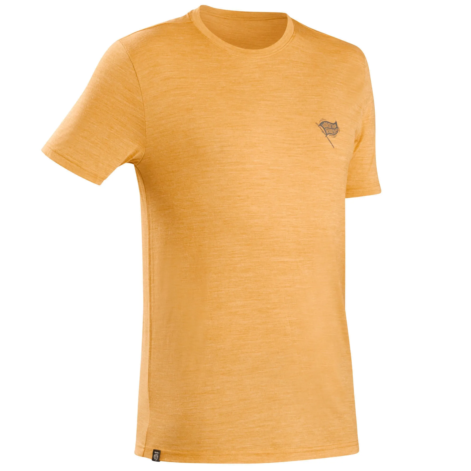 Men's T-shirt Forclaz Travel 100 merino, yellow