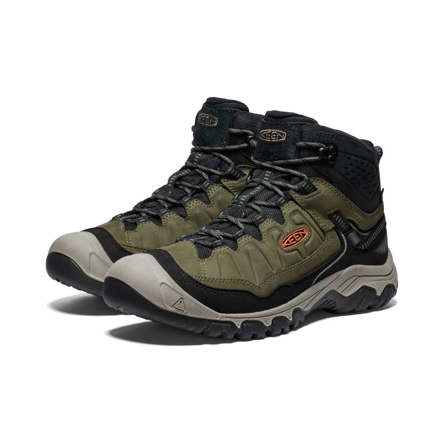 Men's Targhee IV Waterproof Hiking Boot  |  Dark Olive/Gold Flame