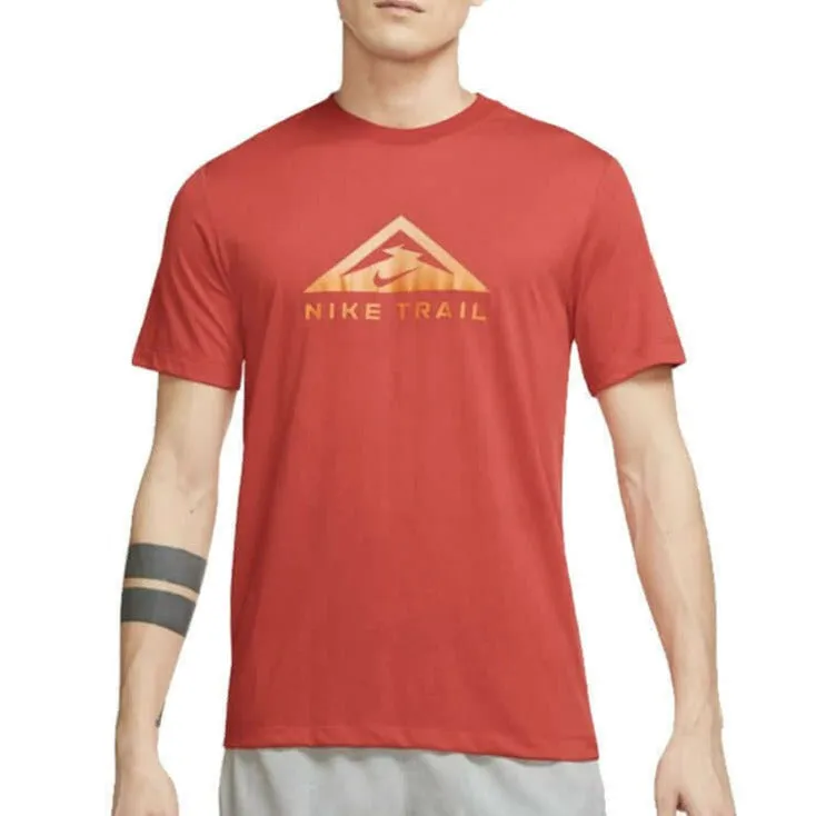 Nike Dri Fit Trail Running T shirt - Red / Orange