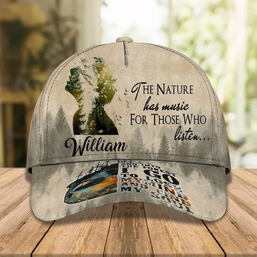 Personalized Hiking 3D Cap for Boy, Forest Pattern Hiking Hat for Boyfriend Birthday