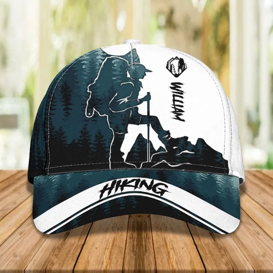 Personalized Hiking 3D Cap for Boy, Forest Pattern Hiking Hat for Boyfriend Birthday