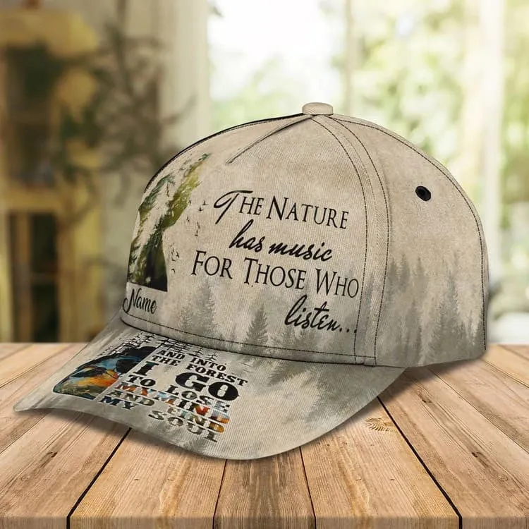 Personalized Hiking 3D Cap for Boy, Forest Pattern Hiking Hat for Boyfriend Birthday