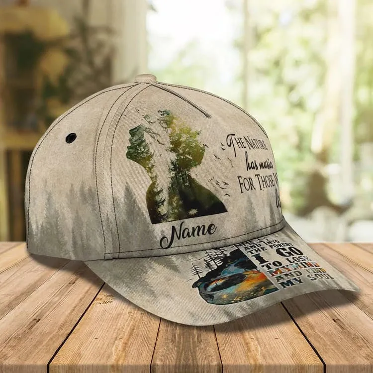 Personalized Hiking 3D Cap for Boy, Forest Pattern Hiking Hat for Boyfriend Birthday