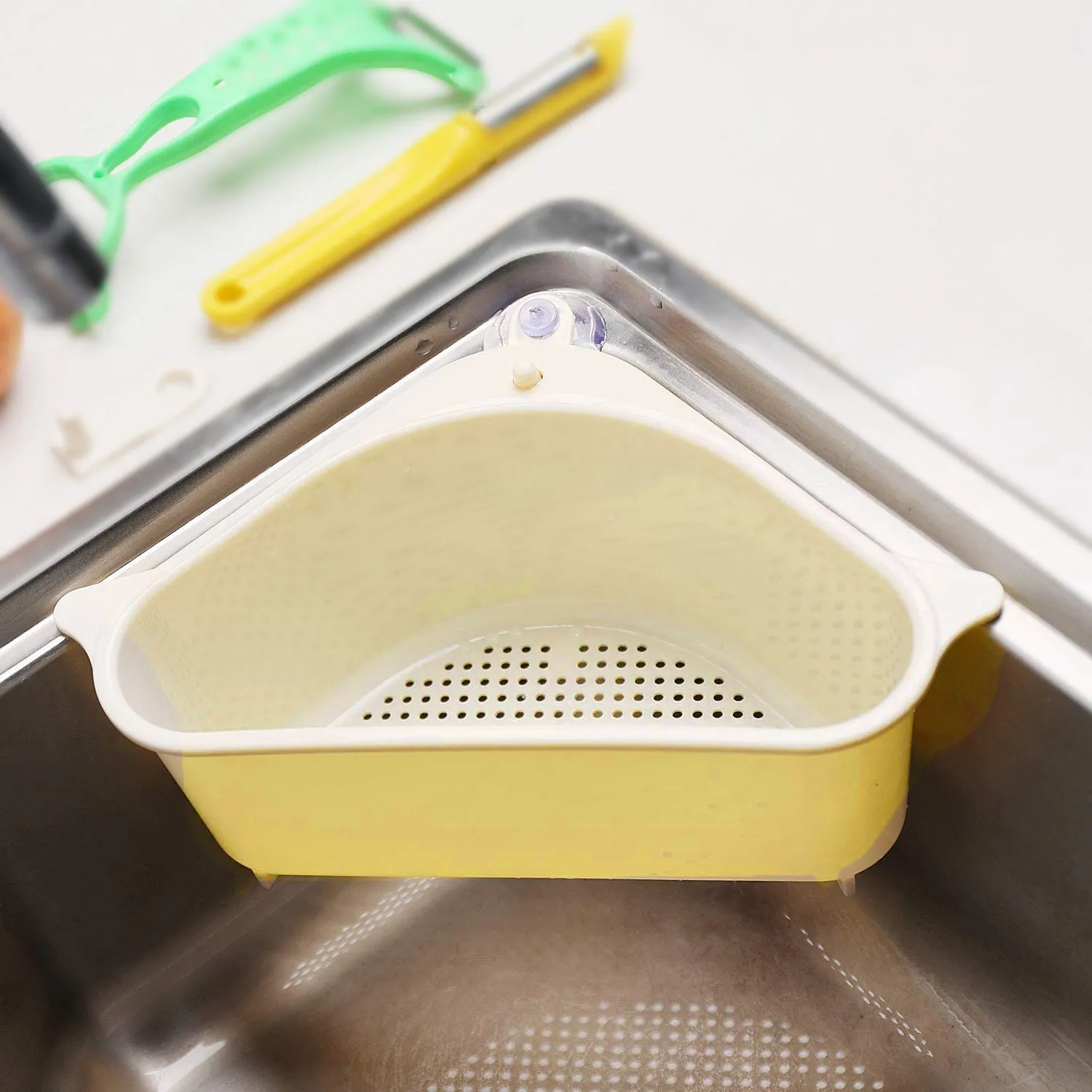 Triangular Multi Functional Drainer Shelf Sink Storage Holder