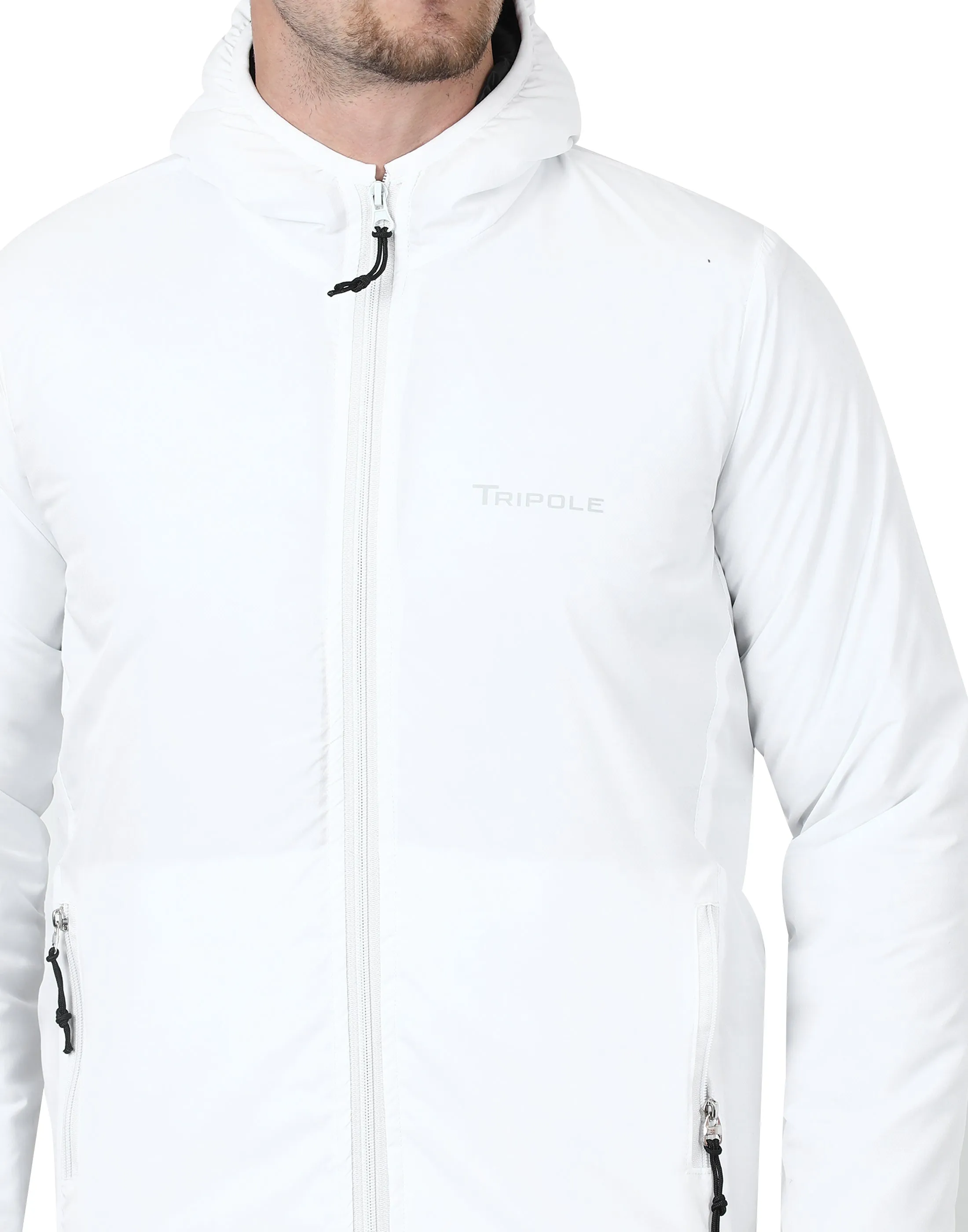 Tripole Men's Winter Jacket 5°C Comfort - Trekking and Daily Use | White