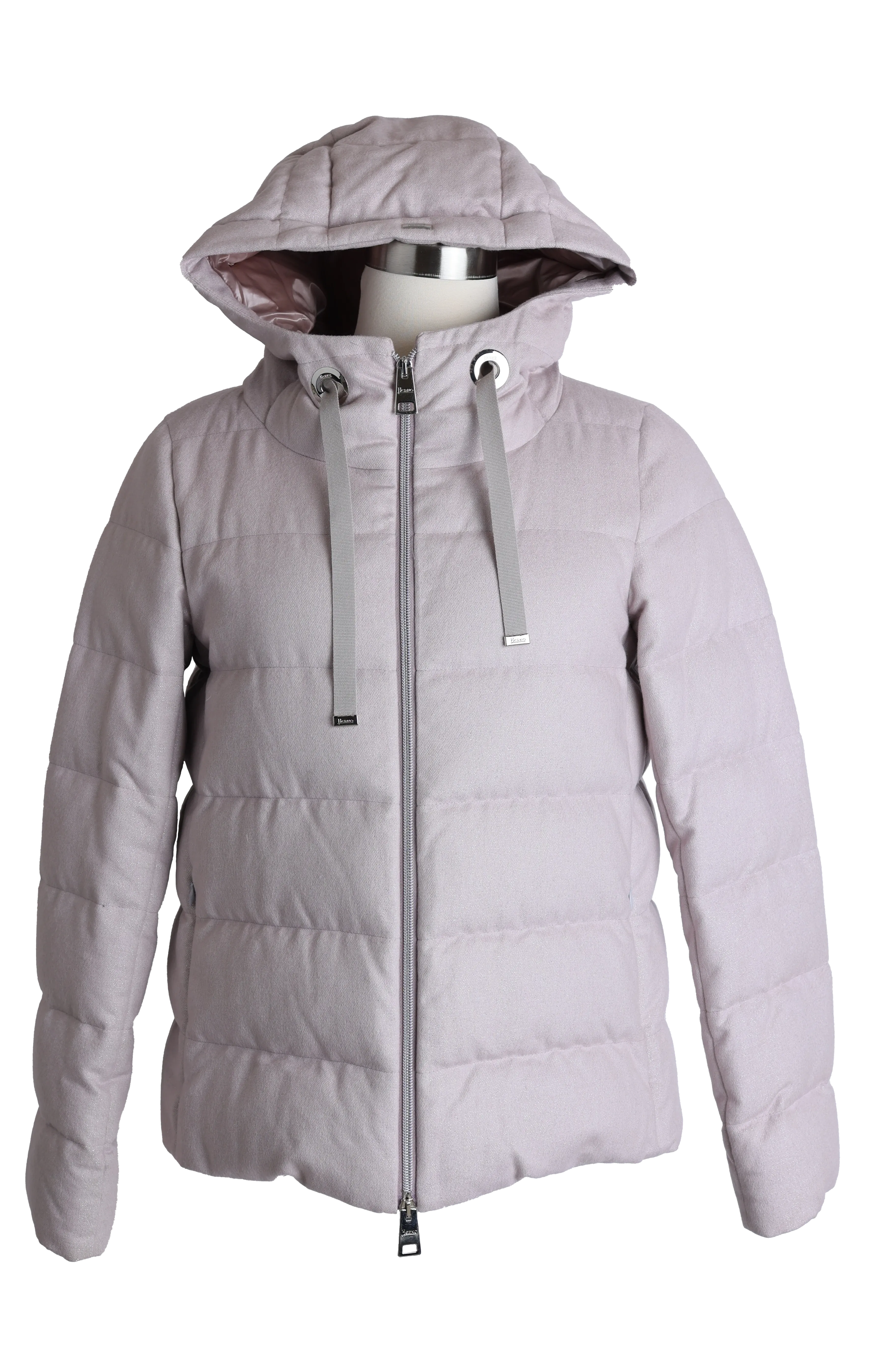 Waterproof Silk/Cashmere Down Puffer Jacket